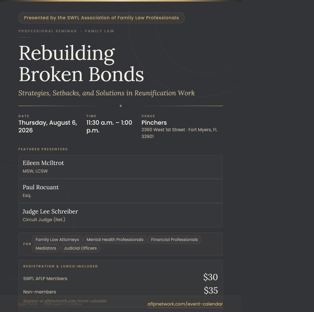 Rebuilding Broken Bonds event flyer