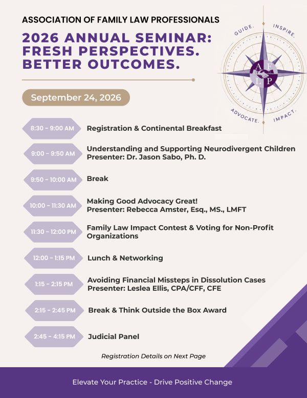 AFLP Annual Seminar 2026 events rundown.